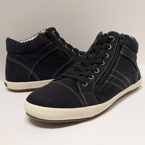 Täos Footwear Startup Mid Top Sneaker in Black Distressed - NO INSOLES - Picture 5 of 16